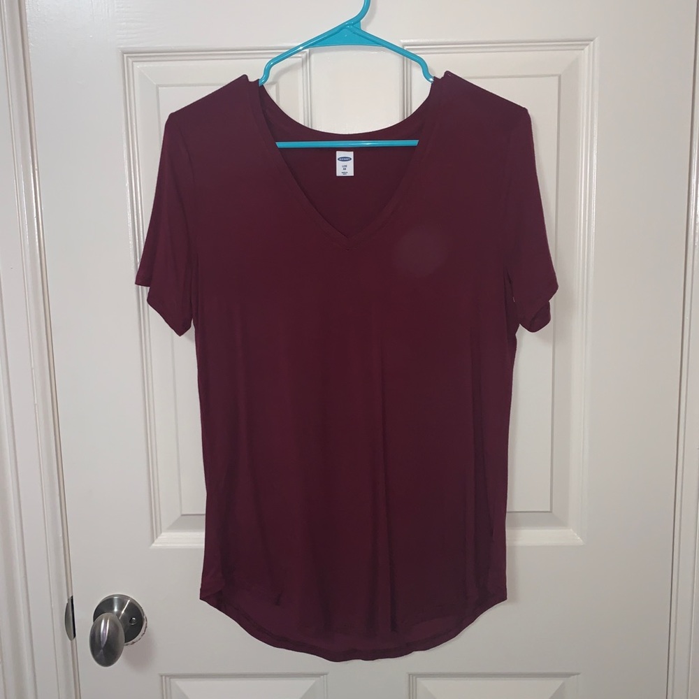Maroon V- Neck Old Navy Top